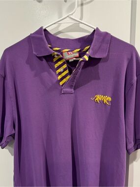 Vintage LSU Tigers Embroidered Mascot Polo Pennington bailes Sz Medium